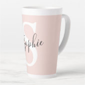Monogramm Pastell mit Personalisiertem modernen Na Milchtasse (Rechte Ecke)