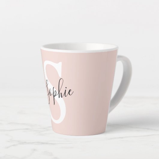 Monogramm Pastell mit Personalisiertem modernen Na Milchtasse (Rechte Ecke)