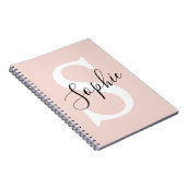 Monogramm Pastell mit Personalisiertem modernen Na Notizblock (Rechte Seite)