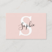 Monogramm Pastell mit Personalisiertem modernen Na Visitenkarte (Vorderseite)
