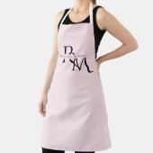 Monogramm Pastell Pink Personalisierte Schürze (InSitu)