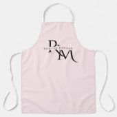 Monogramm Pastell Pink Personalisierte Schürze (Vorderseite)