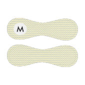 Monogramm Pastell Zickzack Muster Baseball (Paneele)