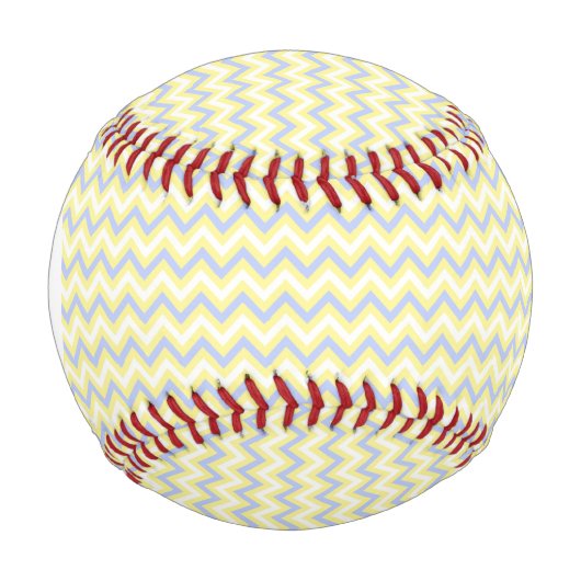 Monogramm Pastell Zickzack Muster Baseball (Vorderseite)