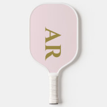 Monogramm Pastellrosa Gold Anfangsbuchstaben Minim