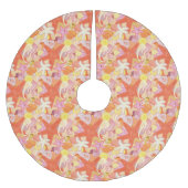 Monogramm-Pastellseegeschöpfe Polyester Weihnachtsbaumdecke (Vorderseite)