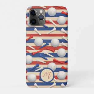 Monogramm patriotisch rot weiß & blau Golf Case-Mate iPhone Hülle