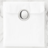 Monogramm Perlkleber = Monogramm O Runder Aufkleber (Tasche)