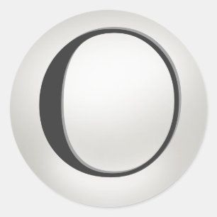 Monogramm Perlkleber = Monogramm O Runder Aufkleber