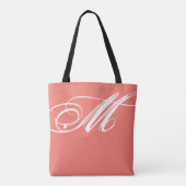 Monogramm-Persimmon mit Großdruck Tasche (Rückseite)