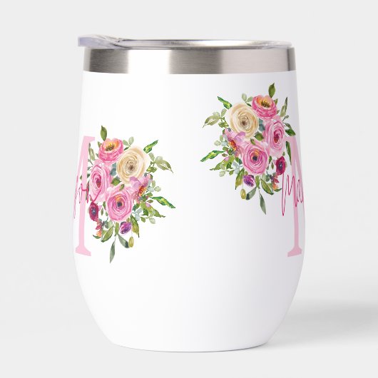 Monogramm | Personalisiere | Aquarell | Floral (Rechts)