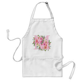 Monogramm | Personalisiere | Aquarell | Floral Schürze