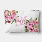 Monogramm | Personalisiere | Aquarell | Floral Zubehörtasche (Vorderseite)