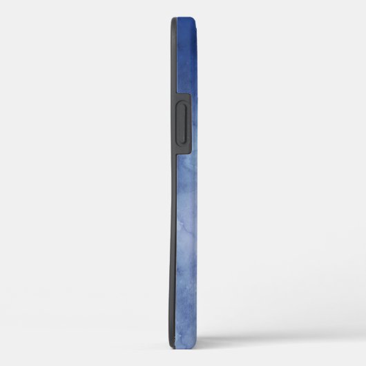 Monogramm personalisieren Blau und Weiß Case-Mate iPhone Hülle (Rückseite / Rechts)