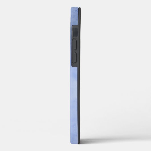 Monogramm personalisieren Blau und Weiß Case-Mate iPhone Hülle (Rückseite / Links)