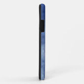 Monogramm personalisieren Blau und Weiß Case-Mate iPhone Hülle (Hinten/Rechts)