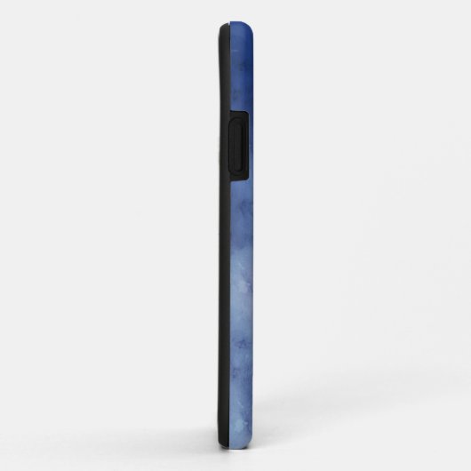 Monogramm personalisieren Blau und Weiß Case-Mate iPhone Hülle (Hinten/Rechts)