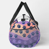 Monogramm Personalisieren Wellenförmiger Pfotenabd Duffle Bag (Rechts)