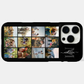 Monogramm Personalisiert 12 FotoCollage Case-Mate iPhone Hülle (Rückseite (Horizontal))