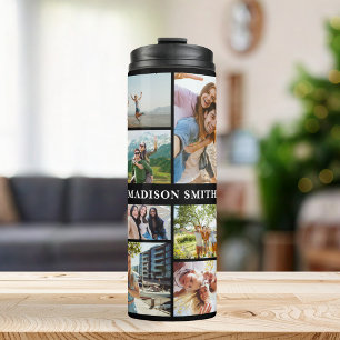 Monogramm Personalisiert 12 FotoCollage Thermosbecher