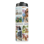 Monogramm Personalisiert 12 FotoCollage Thermosbecher (Vorderseite)