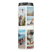 Monogramm Personalisiert 12 FotoCollage Thermosbecher (Rückseite)
