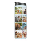 Monogramm Personalisiert 16 FotoCollage Thermosbecher (Nach rechts gedreht)