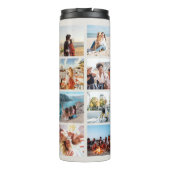 Monogramm Personalisiert 16 FotoCollage Thermosbecher (Rückseite)