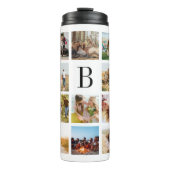 Monogramm Personalisiert 19 FotoCollage Thermosbecher (Vorderseite)