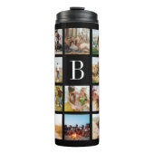 Monogramm Personalisiert 19 FotoCollage Thermosbecher (Vorderseite)