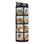 Monogramm Personalisiert 19 FotoCollage Thermosbecher (Nach rechts gedreht)