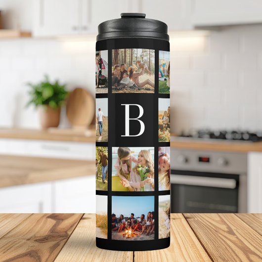 Monogramm Personalisiert 19 FotoCollage Thermosbecher