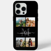 Monogramm Personalisiert 4 FotoCollage Case-Mate iPhone Hülle (Rückseite)