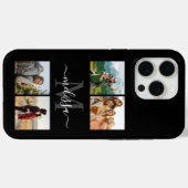 Monogramm Personalisiert 4 FotoCollage Case-Mate iPhone Hülle (Rückseite (Horizontal))