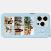 Monogramm Personalisiert 6 FotoCollage Case-Mate iPhone Hülle (Rückseite (Horizontal))