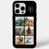 Monogramm Personalisiert 6 FotoCollage Case-Mate iPhone Hülle (Rückseite)