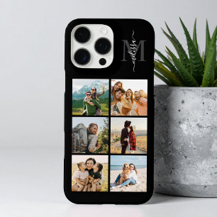 Monogramm Personalisiert 6 FotoCollage iPhone 16 Pro Max Hülle