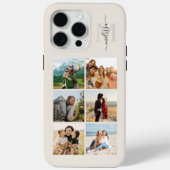 Monogramm Personalisiert 6 FotoCollage Case-Mate iPhone Hülle (Rückseite)