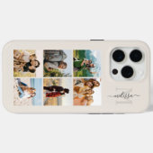 Monogramm Personalisiert 6 FotoCollage Case-Mate iPhone Hülle (Rückseite (Horizontal))