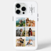 Monogramm Personalisiert 6 FotoCollage Case-Mate iPhone Hülle (Rückseite)