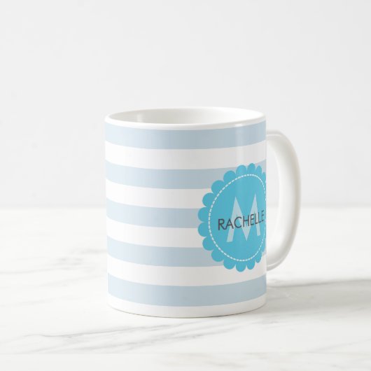 Monogramm, personalisiert, benutzerdefinierte Tass Kaffeetasse (VorderseiteRechts)