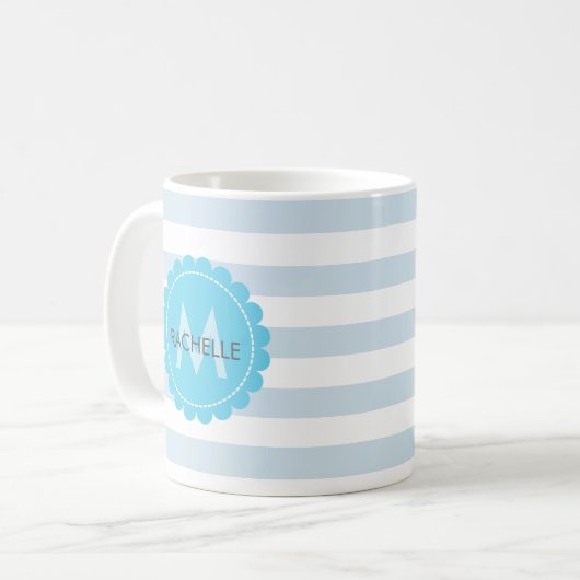 Monogramm, personalisiert, benutzerdefinierte Tass Kaffeetasse (Vorderseite Links)