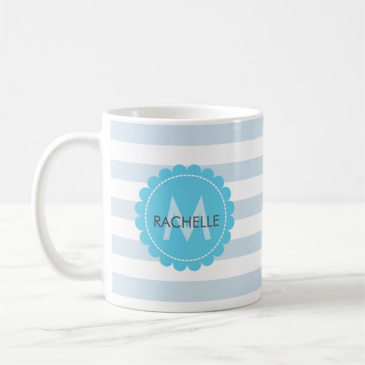 Monogramm, personalisiert, benutzerdefinierte Tass Kaffeetasse (Links)