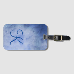 Monogramm Personalisiert Blau und Weiß Gepäckanhänger