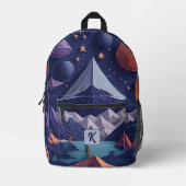 Monogramm Personalisiert, Cool und modern Bedruckter Rucksack (Vorderseite)