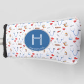Monogramm Personalisiert Doctor Instrumental Golf Headcover (Vorderseite)
