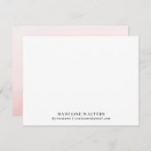 Monogramm Personalisiert Fleck für die Farbe Rosa Mitteilungskarte (Vorne/Hinten)