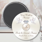 Monogramm Personalisiert, Gastgeschenke Hochzeiten Magnet