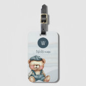 Monogramm Personalisiert Gepäckanhänger (Vorderseite Vertikal)