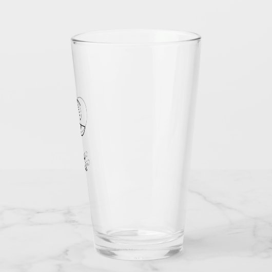 Monogramm Personalisiert Glas (Links)
